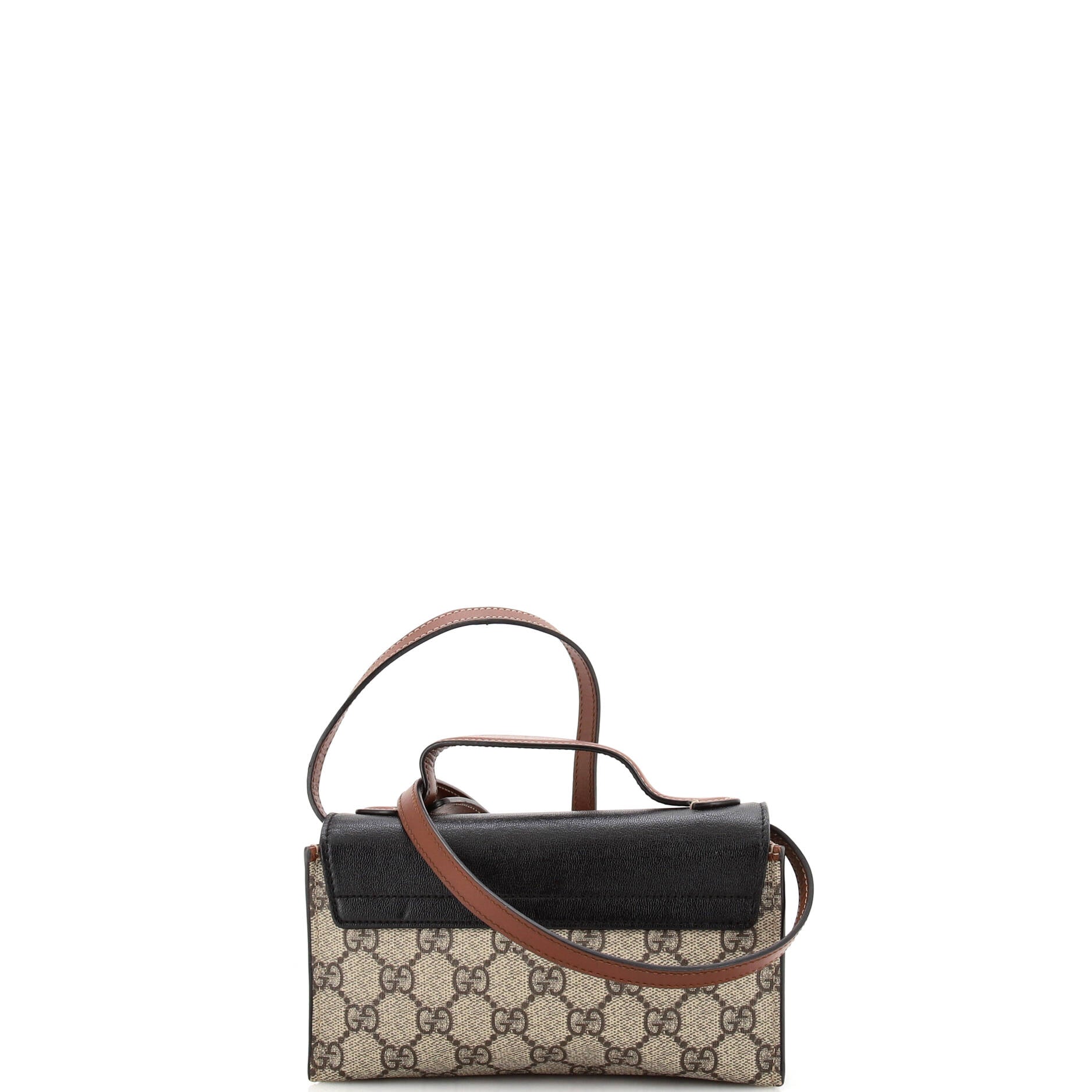 Padlock Top Handle Bag GG Coated Canvas and Leather Mini