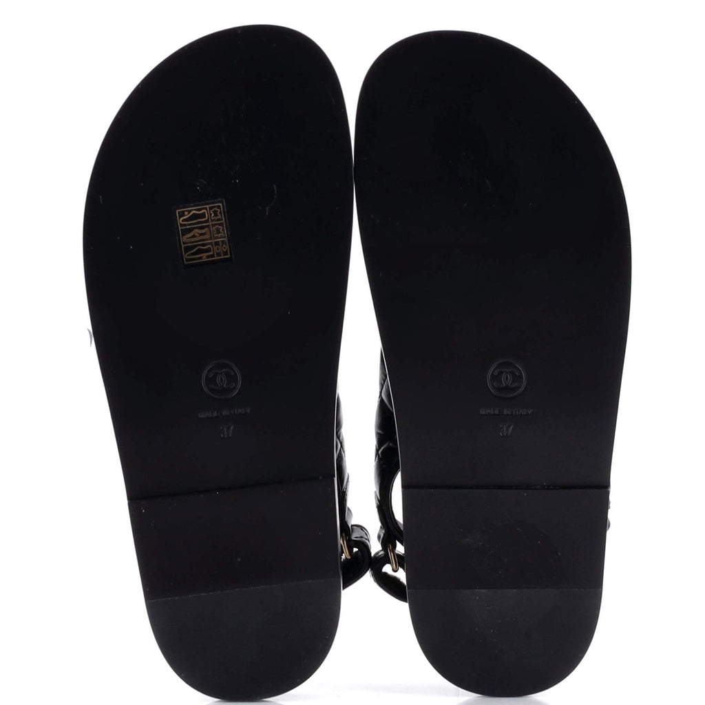 Women's Velcro Dad Sandals Quilted Leather