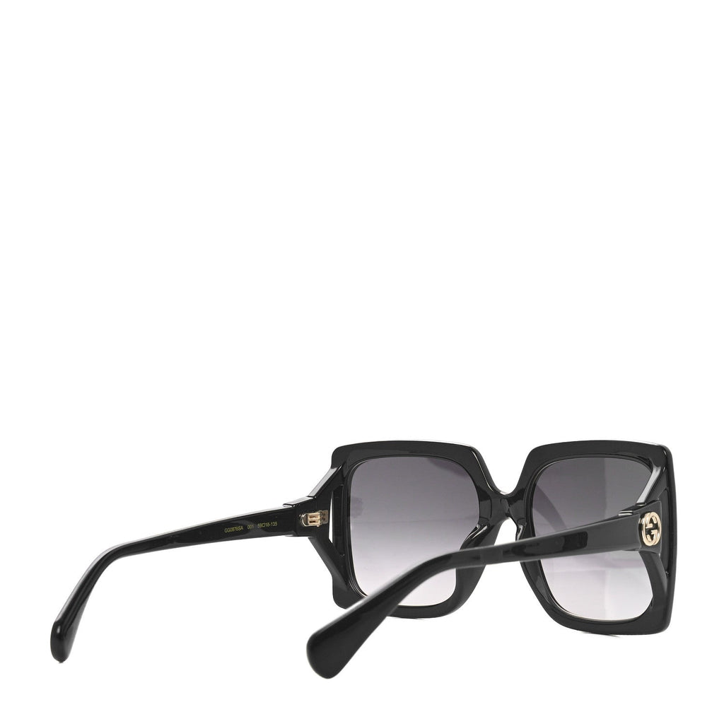Acetate Square Frame Sunglasses GG0876S Black