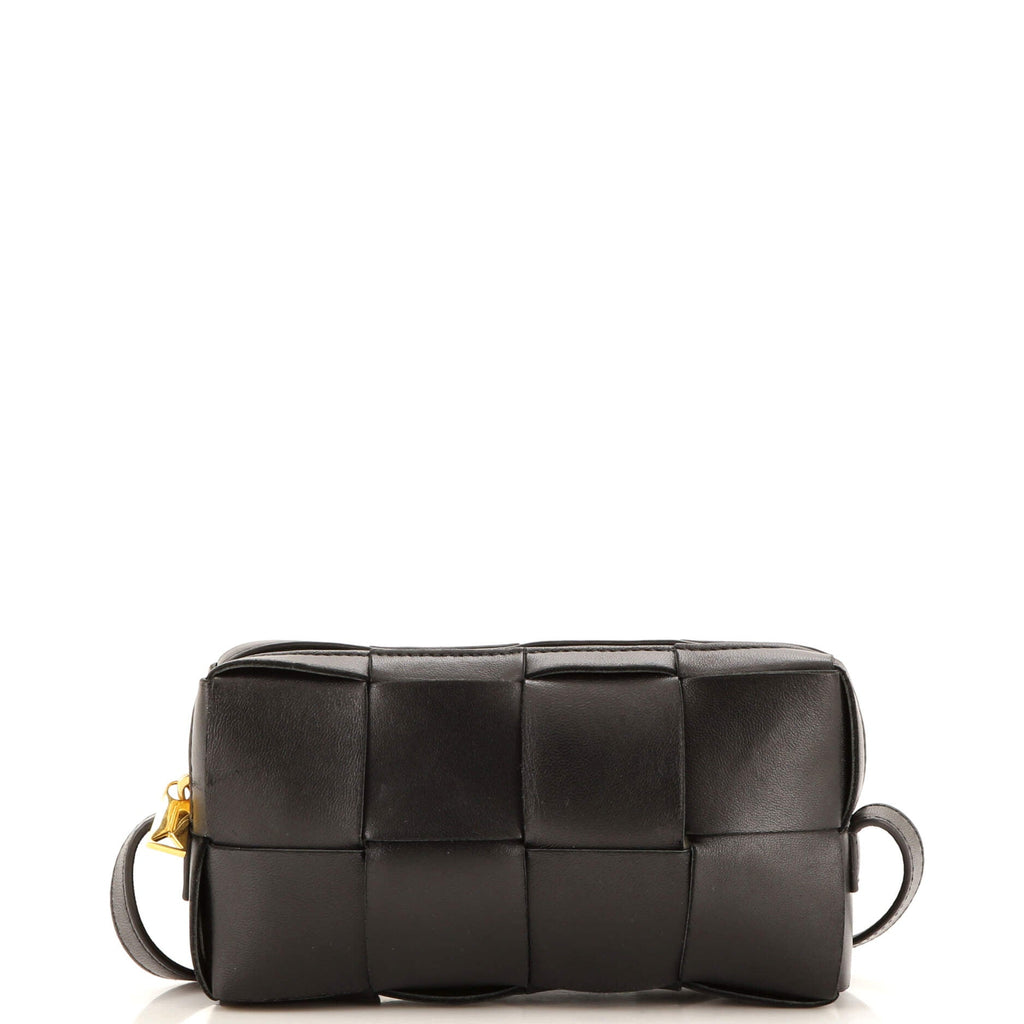 Brick Cassette Shoulder Bag Maxi Intrecciato Leather Mini