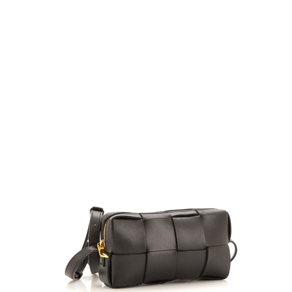 Brick Cassette Shoulder Bag Maxi Intrecciato Leather Mini
