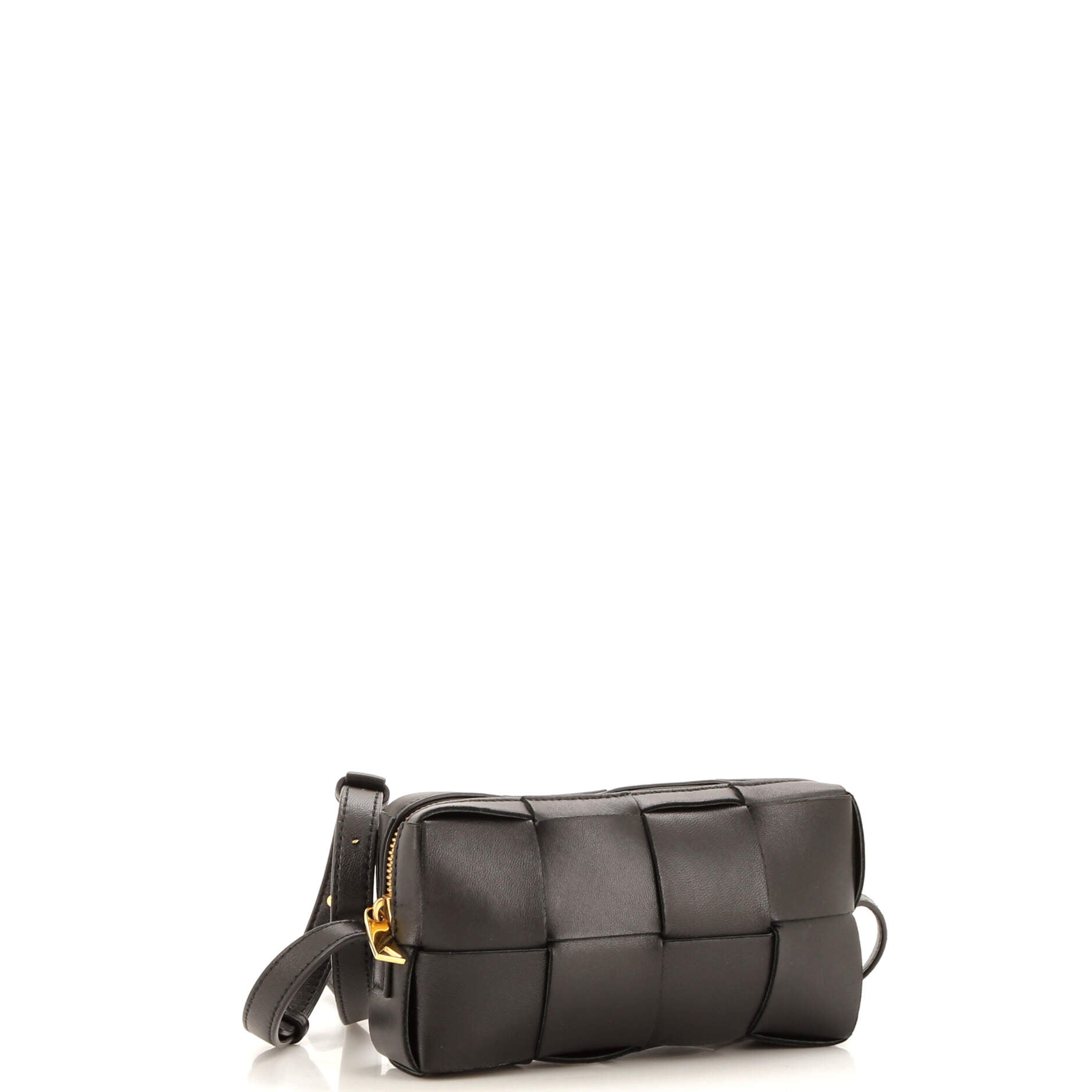 Brick Cassette Shoulder Bag Maxi Intrecciato Leather Mini