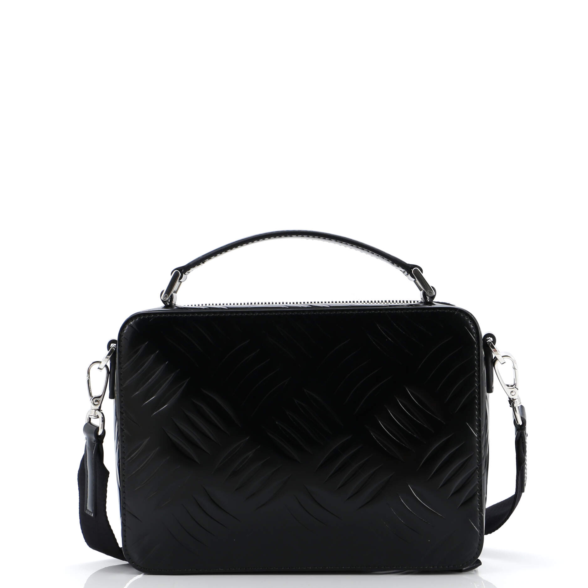 Brique Crossbody Bag Embossed Brushed Leather Medium