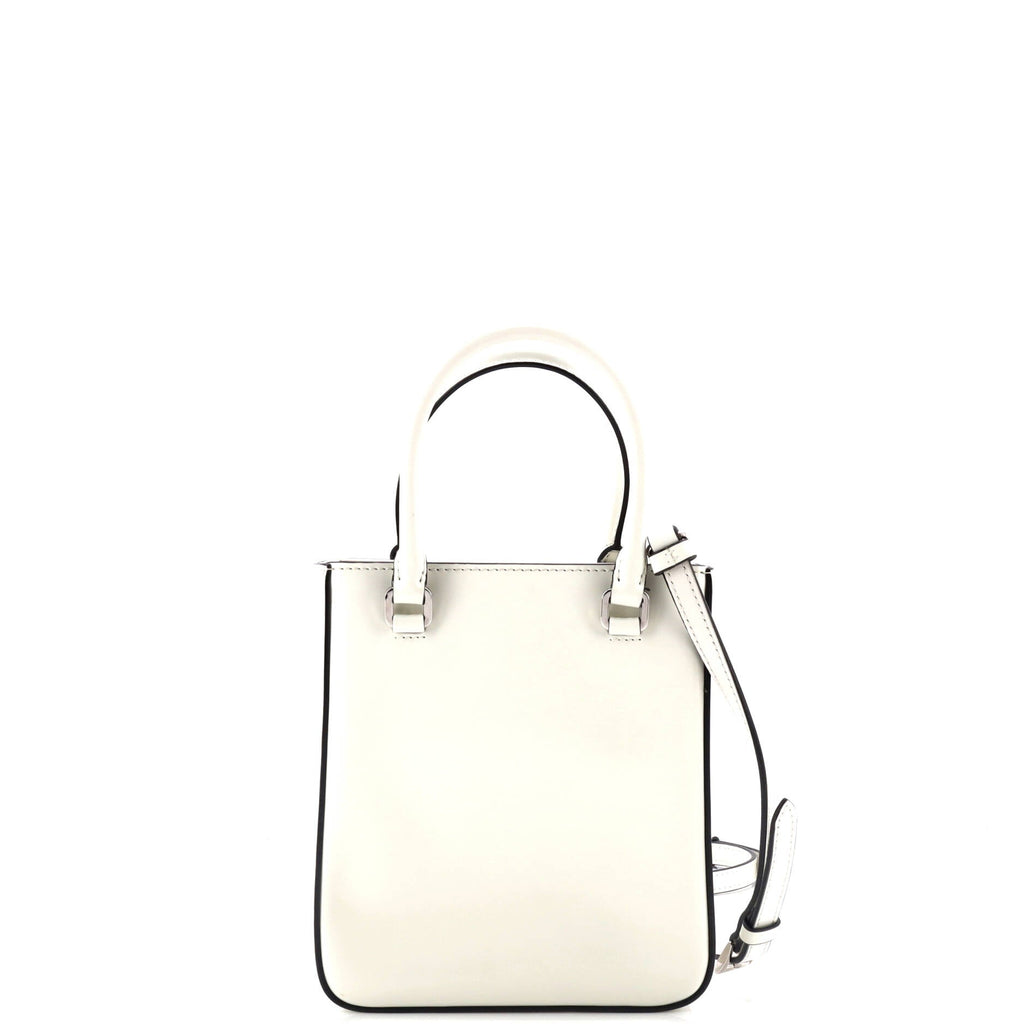 Convertible Open Tote Brushed Leather Mini