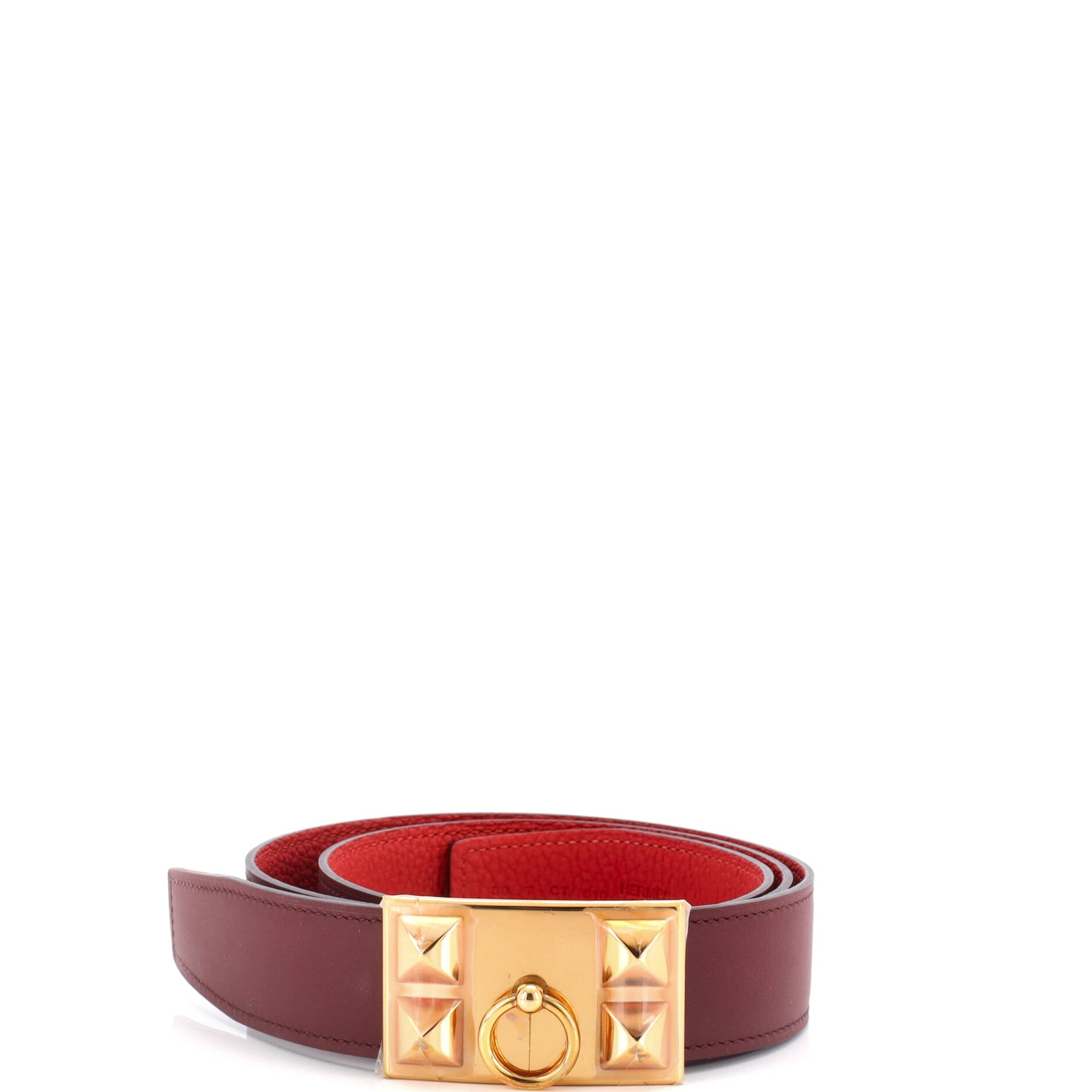 Collier de Chien Buckle Reversible Belt Leather Medium 80