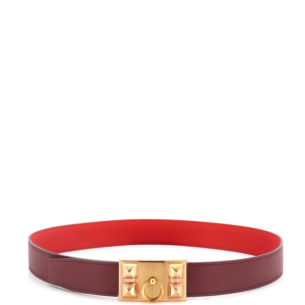 Collier de Chien Buckle Reversible Belt Leather Medium 80