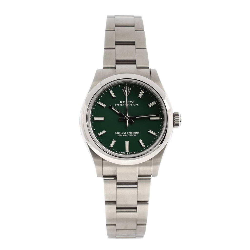 Oyster Perpetual Green Automatic Watch Stainless Steel 31