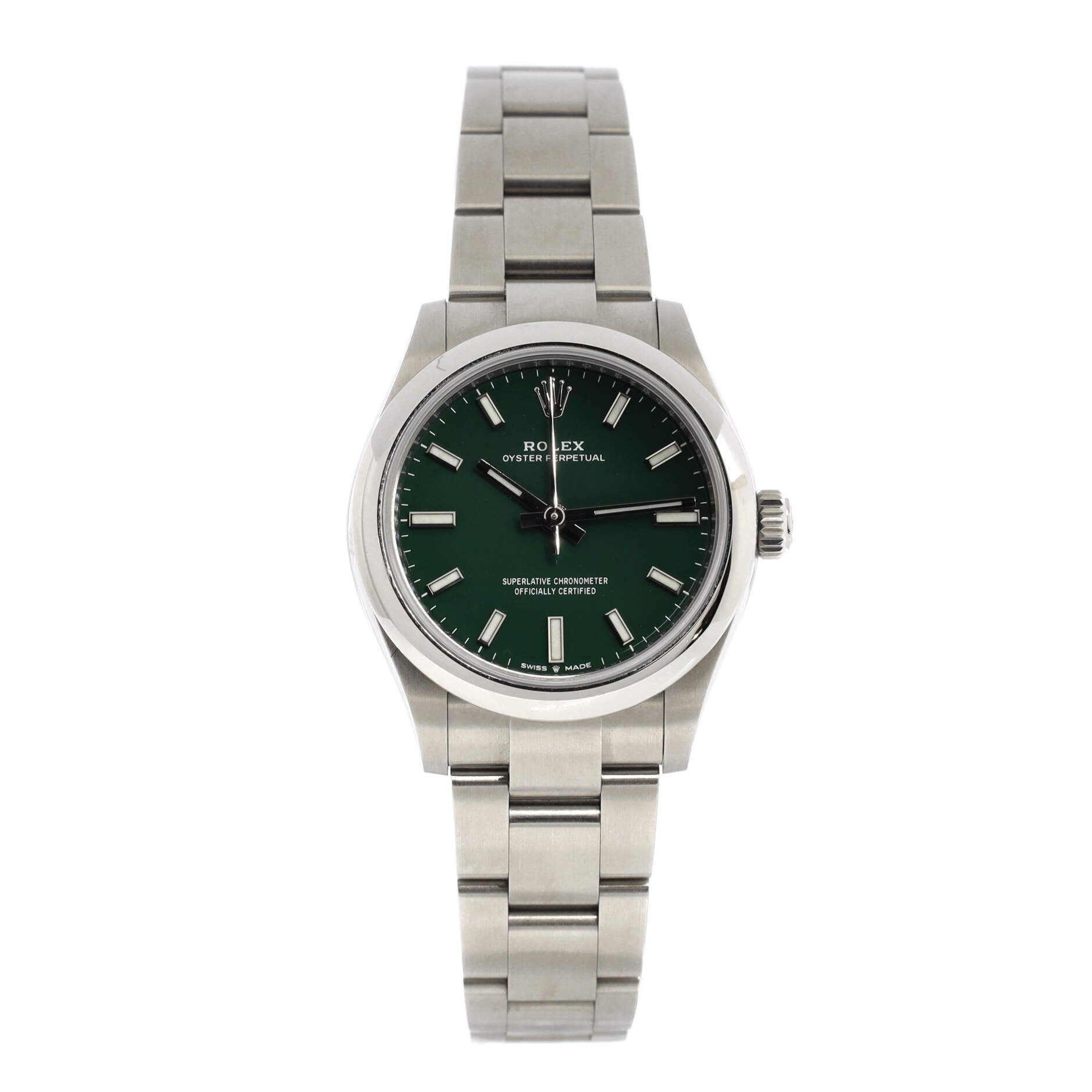 Oyster Perpetual Green Automatic Watch Stainless Steel 31