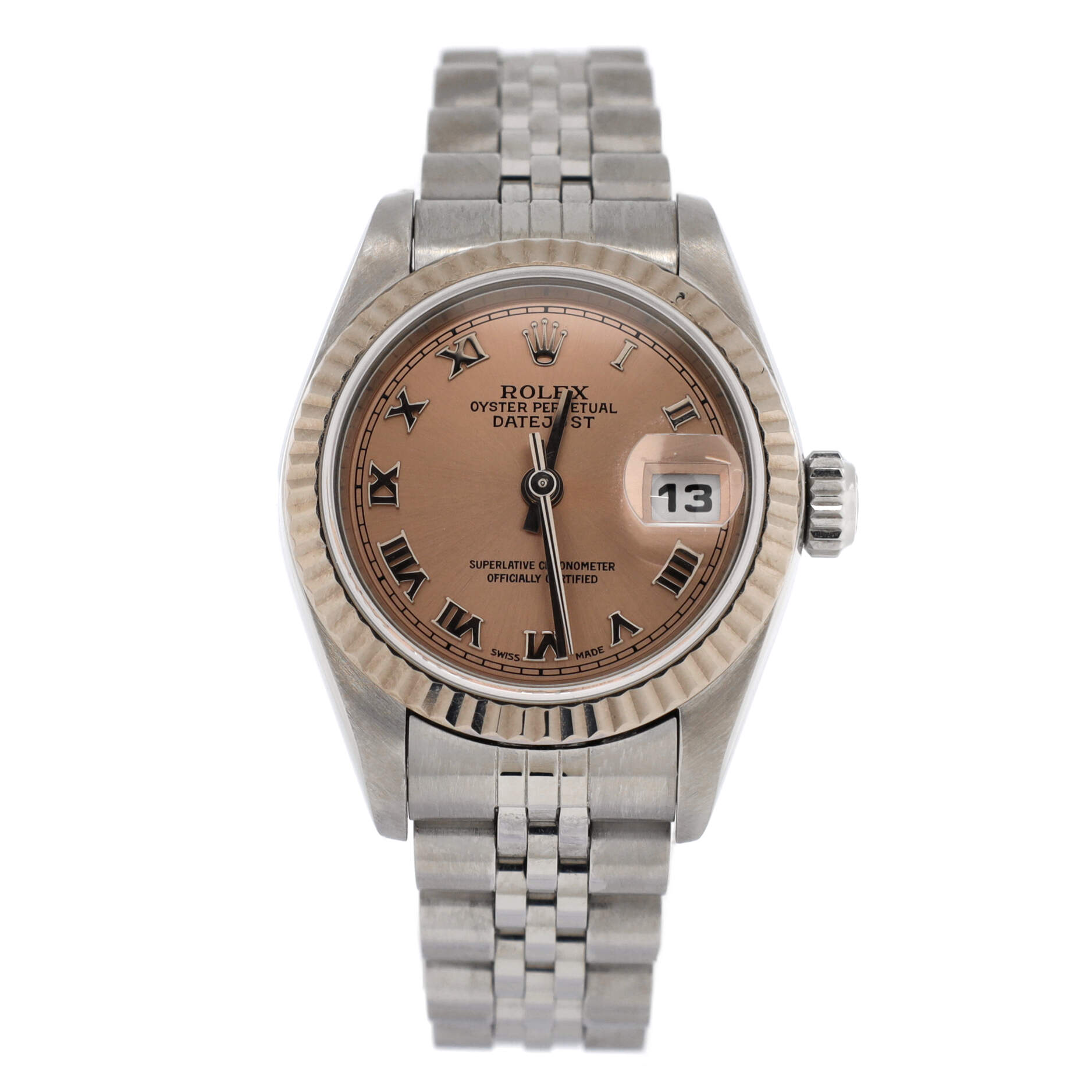 Oyster Perpetual Datejust Automatic Watch Stainless Steel and White Gold 26