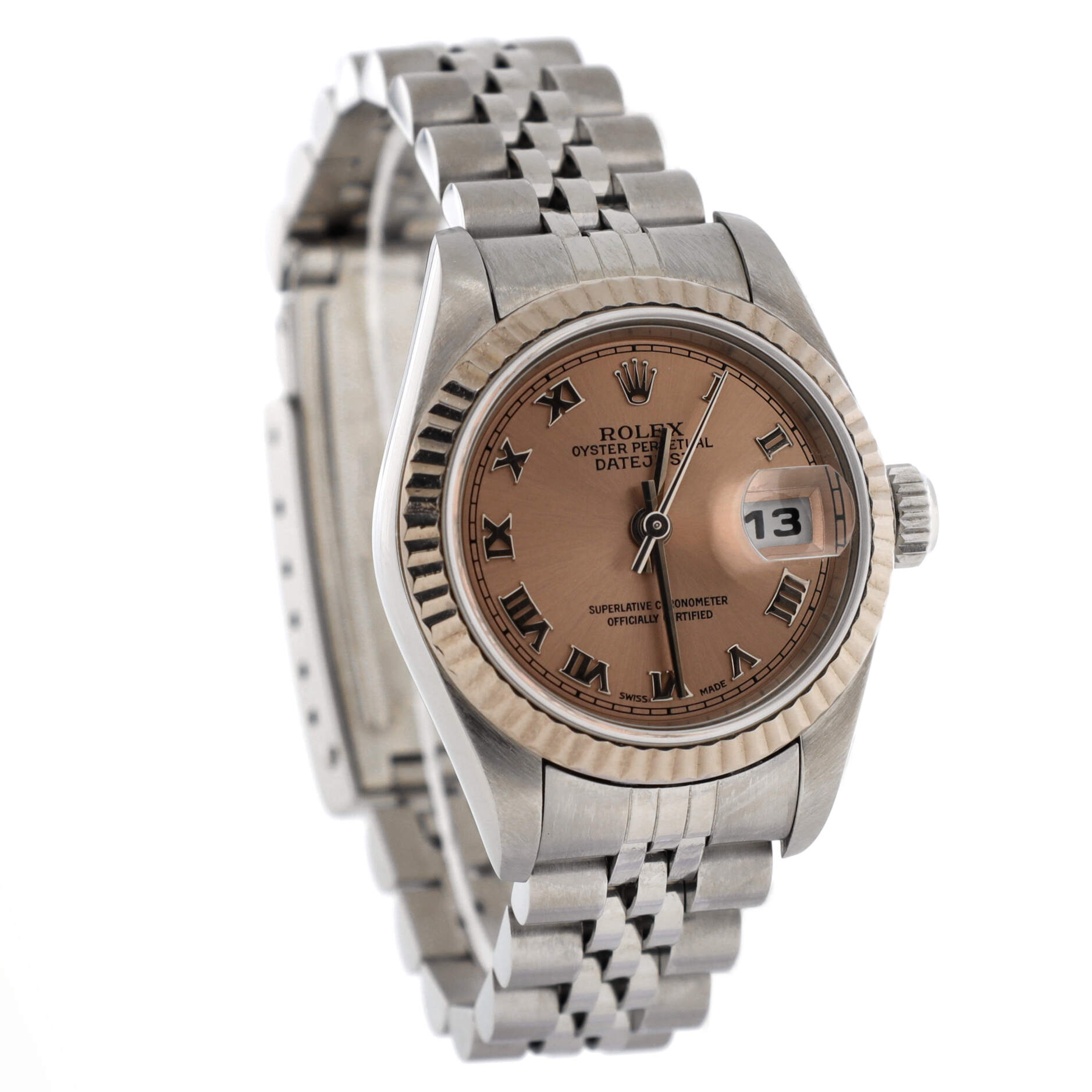 Oyster Perpetual Datejust Automatic Watch Stainless Steel and White Gold 26