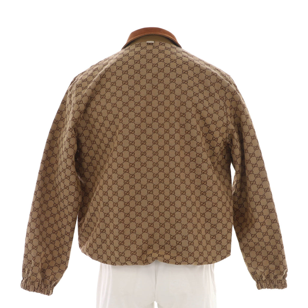 Men's Reversible Zip Jacket GG Cotton and Polyester Blend