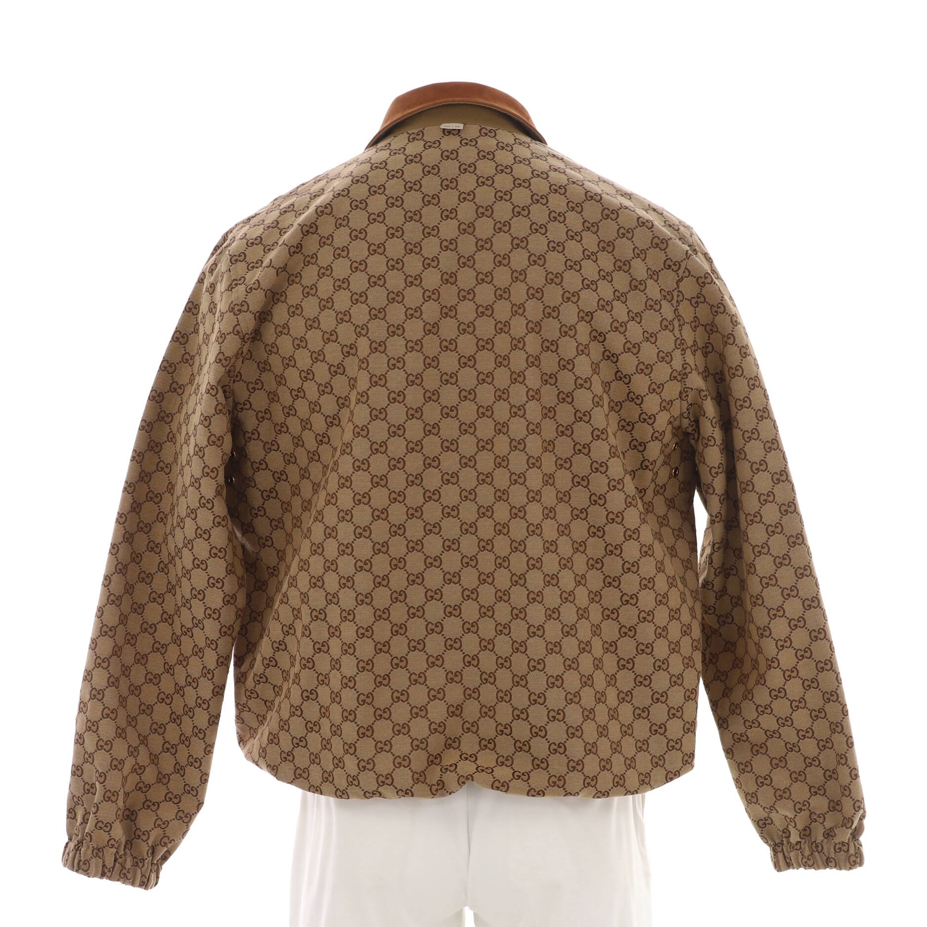 Men's Reversible Zip Jacket GG Cotton and Polyester Blend