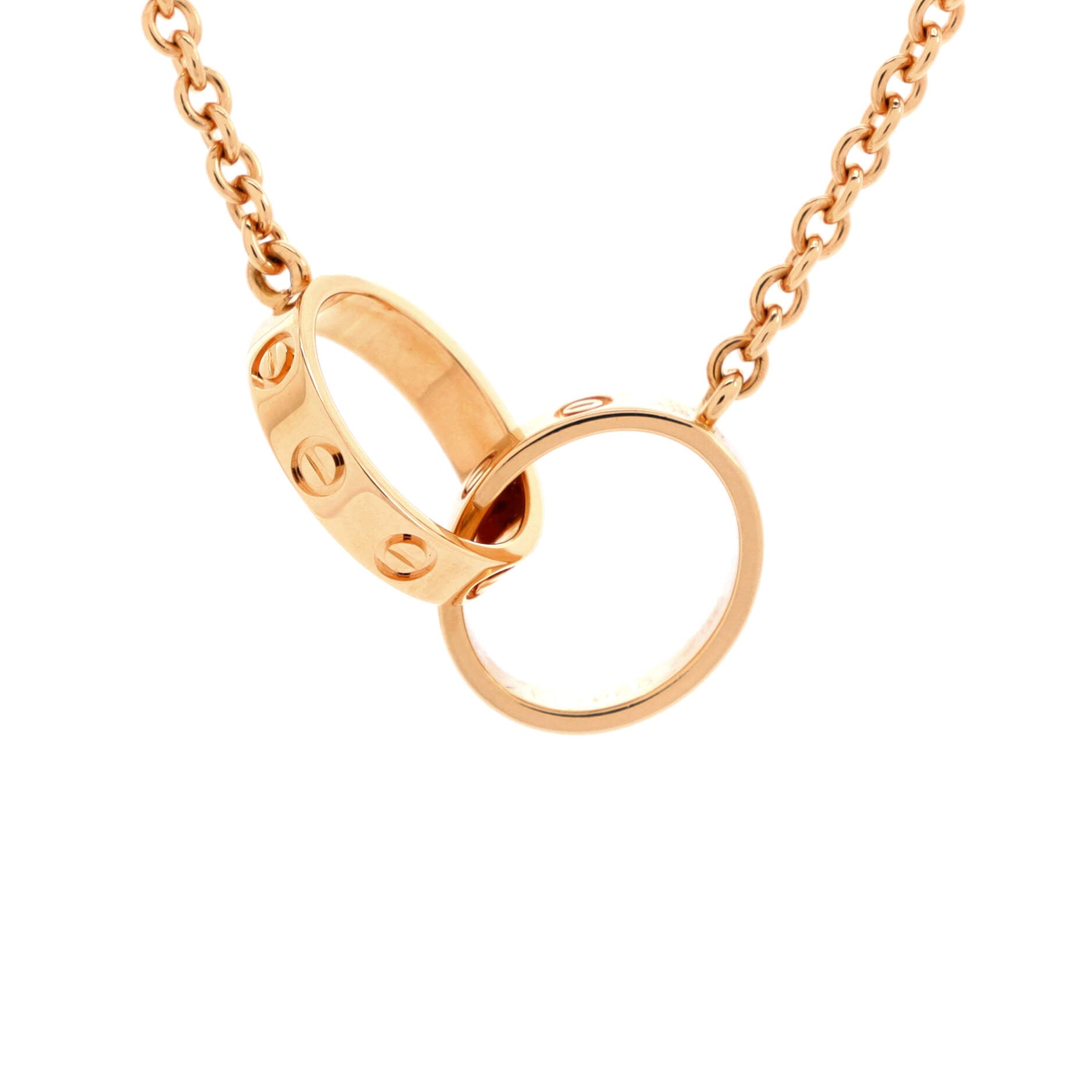 Love Interlocking Necklace 18K Rose Gold