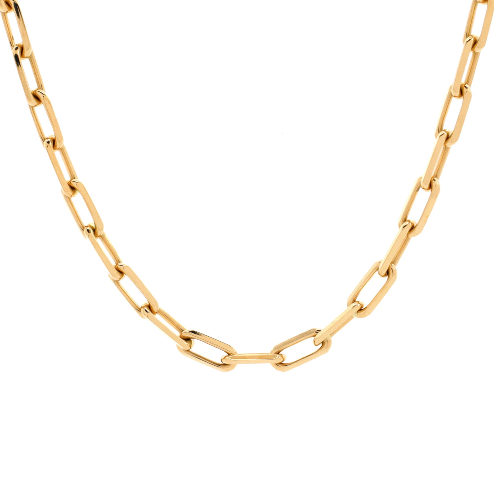 Santos de Cartier Chain Necklace 18K Yellow Gold