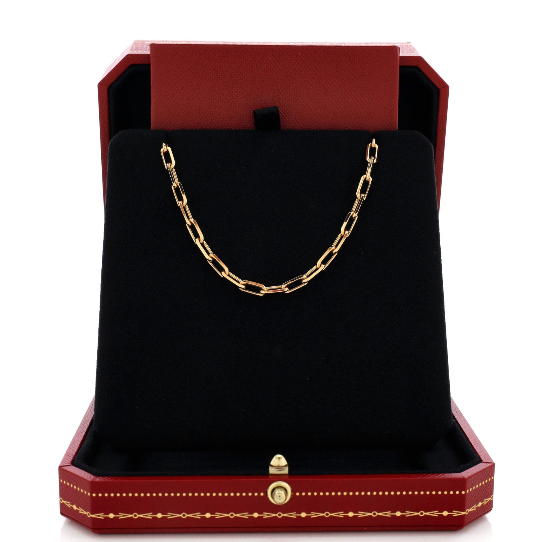 Santos de Cartier Chain Necklace 18K Yellow Gold