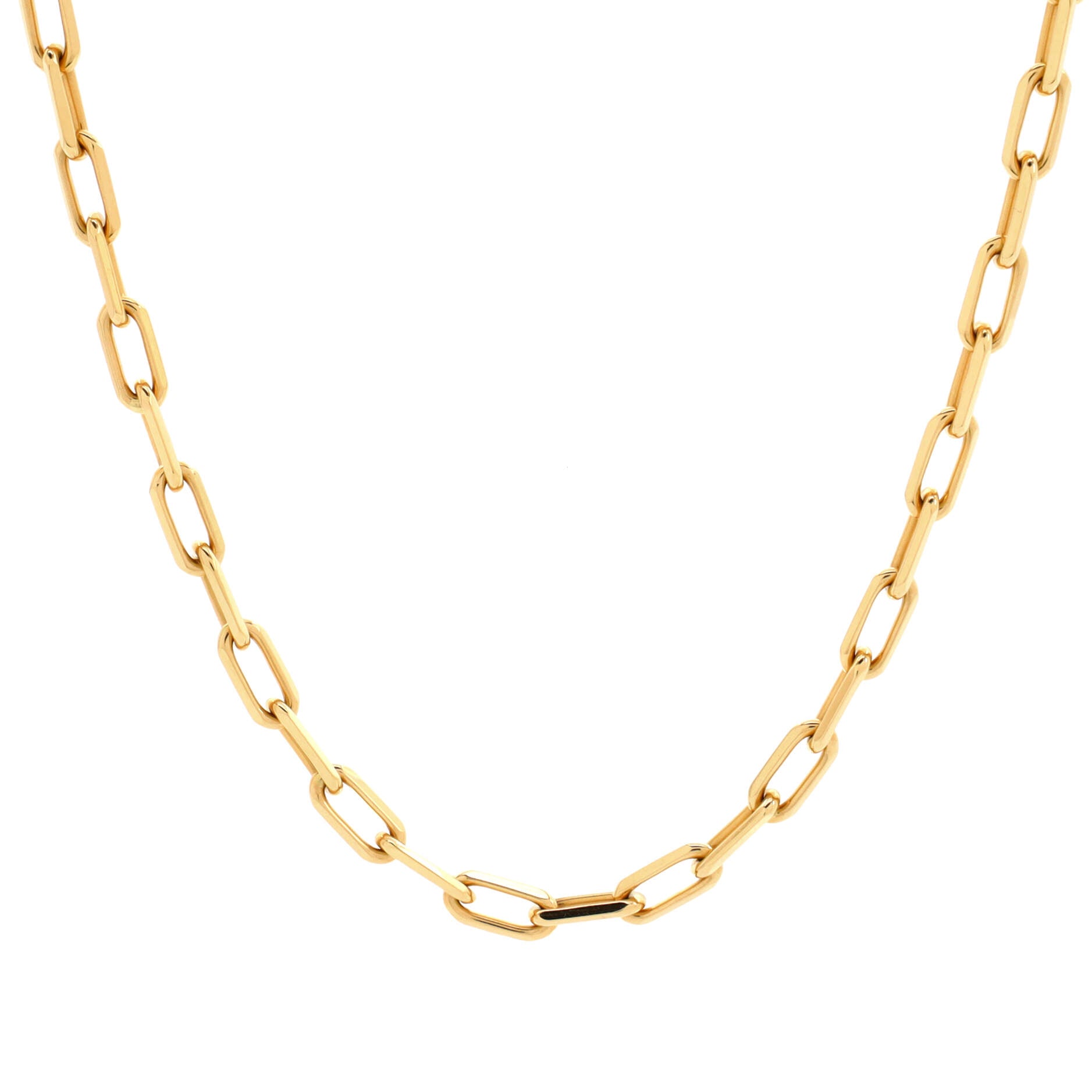 Santos de Cartier Chain Necklace 18K Yellow Gold