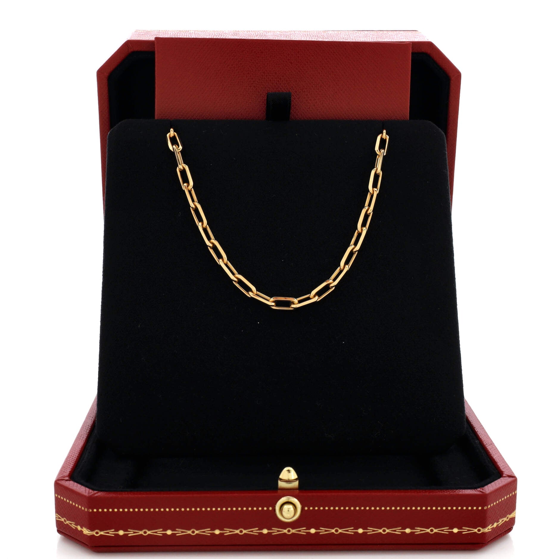 Santos de Cartier Chain Necklace 18K Yellow Gold