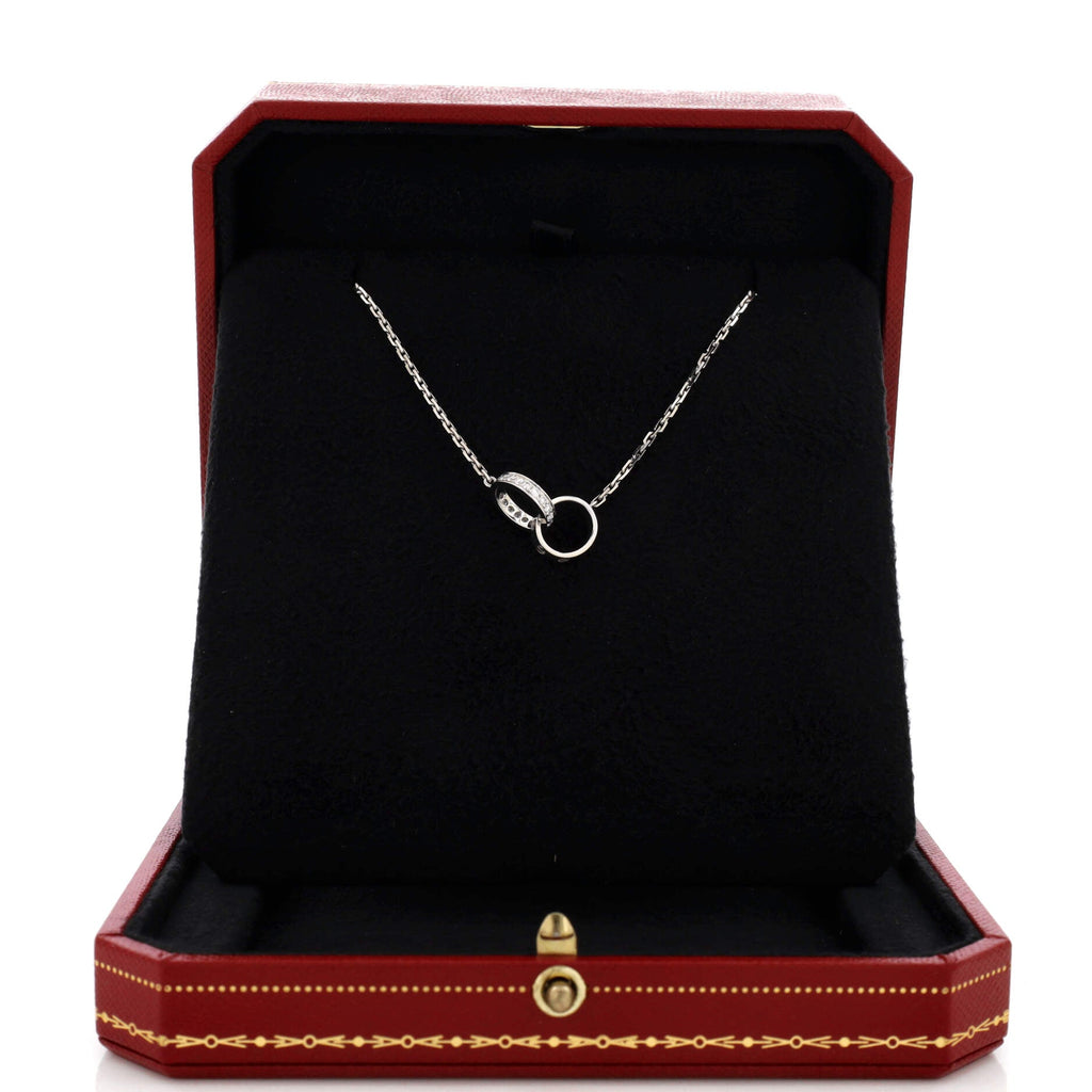 Love Interlocking Necklace 18K White Gold and Diamonds