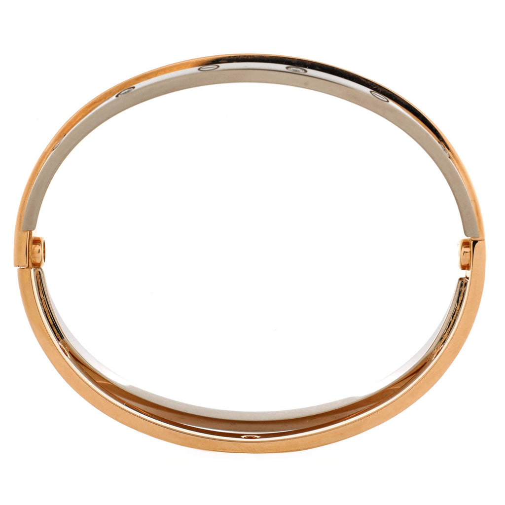 Double Love Bracelet 18K Rose Gold with 18K White Gold with Diamonds
