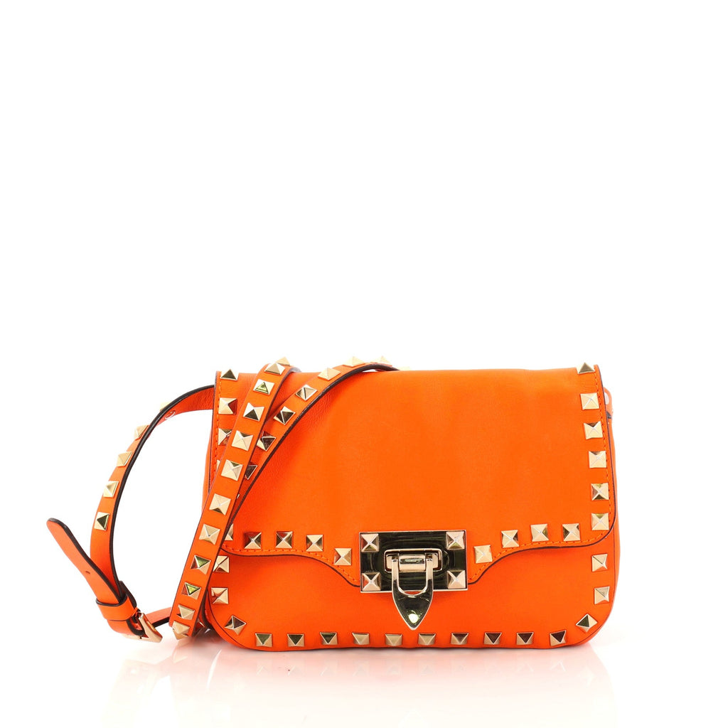 Rockstud Flip Lock Flap Bag Leather Mini