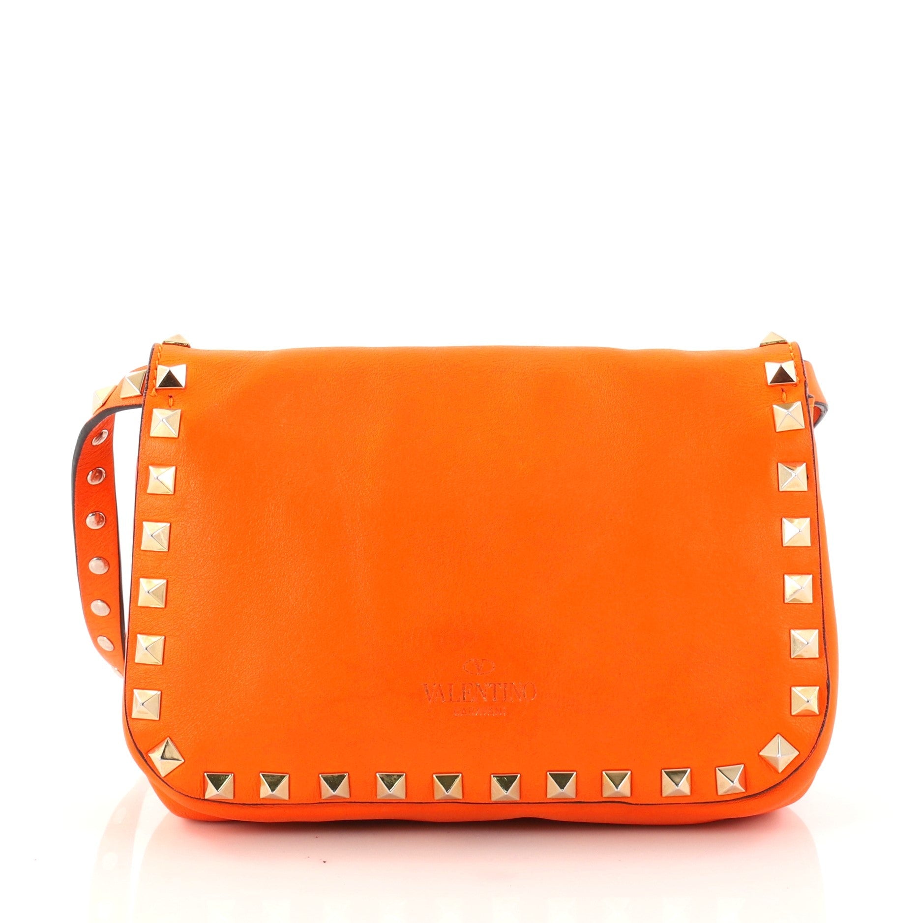 Rockstud Flip Lock Flap Bag Leather Mini