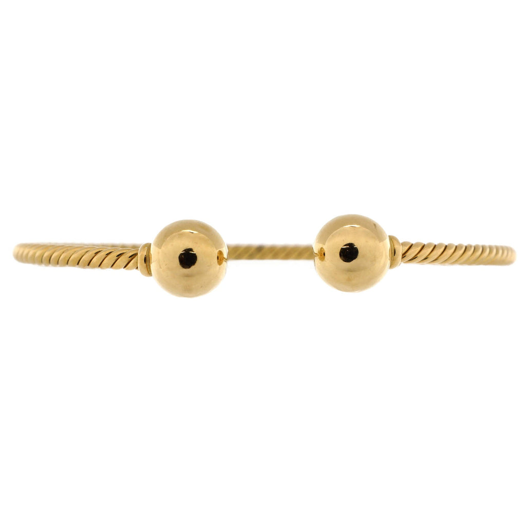 Solari Cablespira Cuff Bracelet 18K Yellow Gold 2.6mm