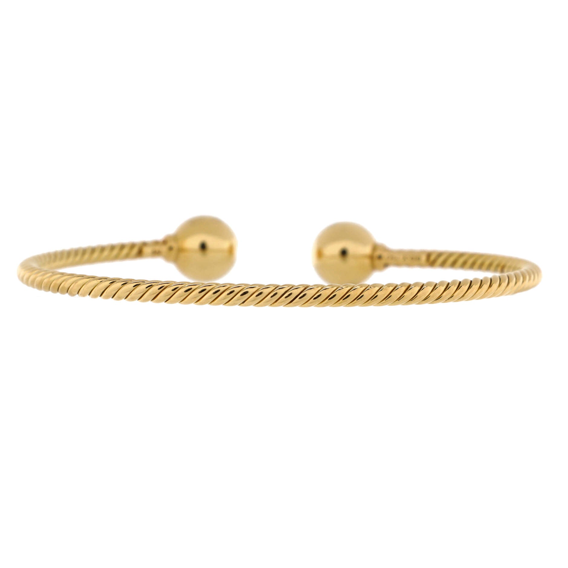 Solari Cablespira Cuff Bracelet 18K Yellow Gold 2.6mm