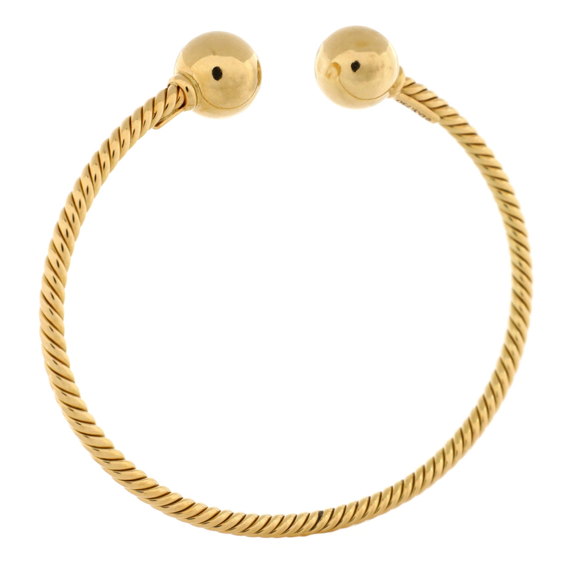 Solari Cablespira Cuff Bracelet 18K Yellow Gold 2.6mm
