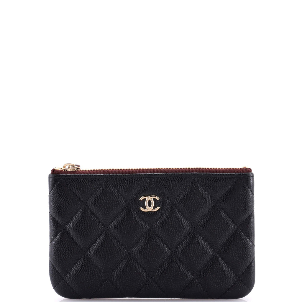Classic O Case Pouch Quilted Caviar Mini
