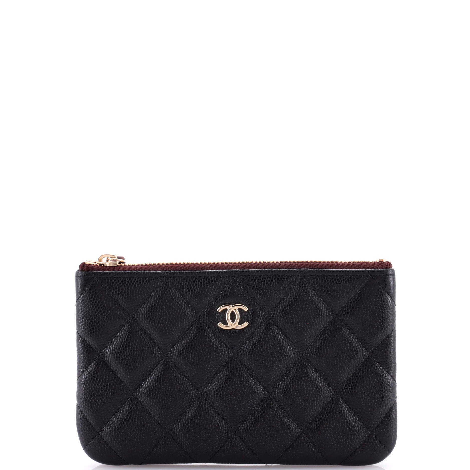 Classic O Case Pouch Quilted Caviar Mini