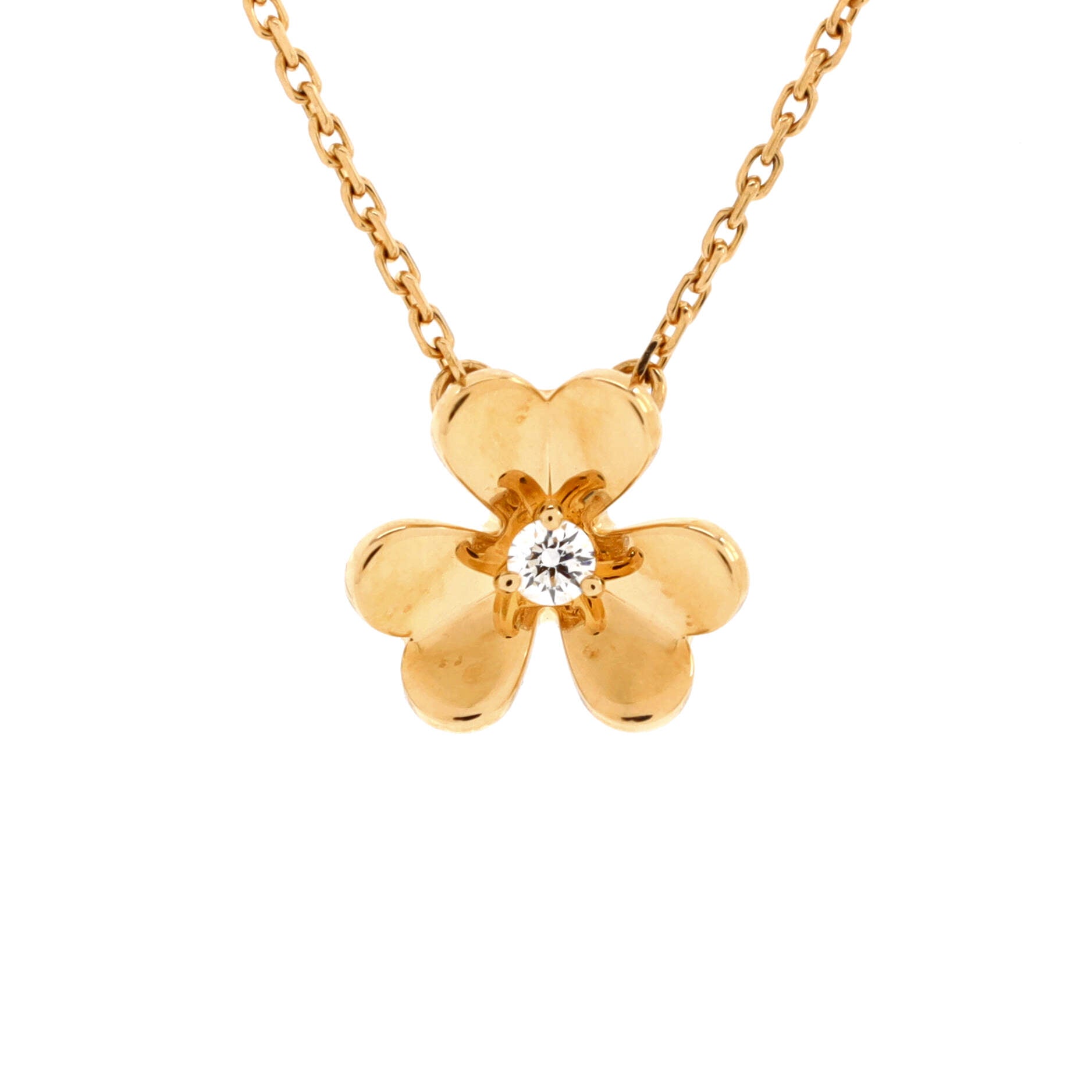 Frivole Pendant Necklace 18K Yellow Gold and Diamond Mini