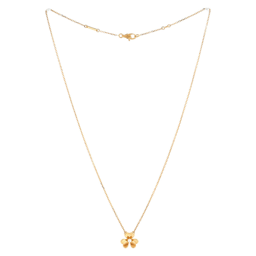 Frivole Pendant Necklace 18K Yellow Gold and Diamond Mini