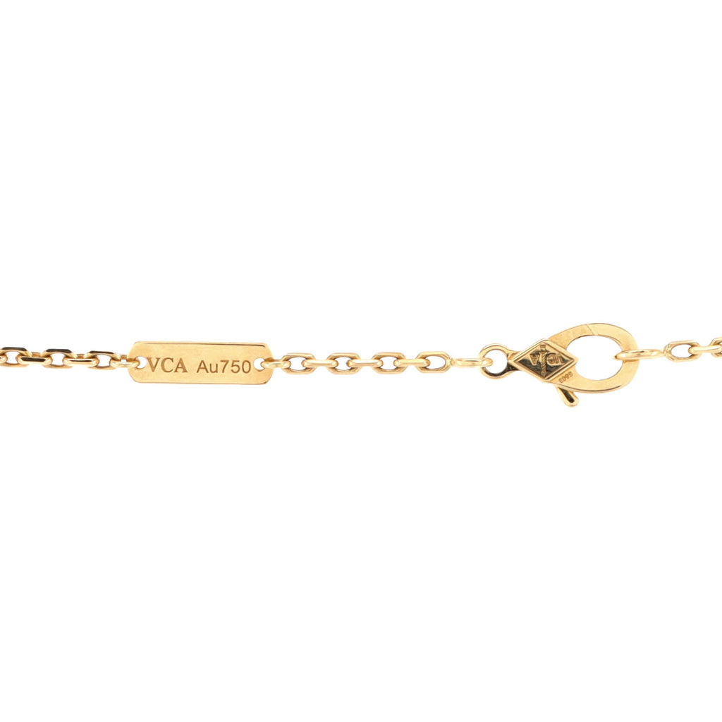 Magic Alhambra Pendant Necklace 18K Yellow Gold and Malachite