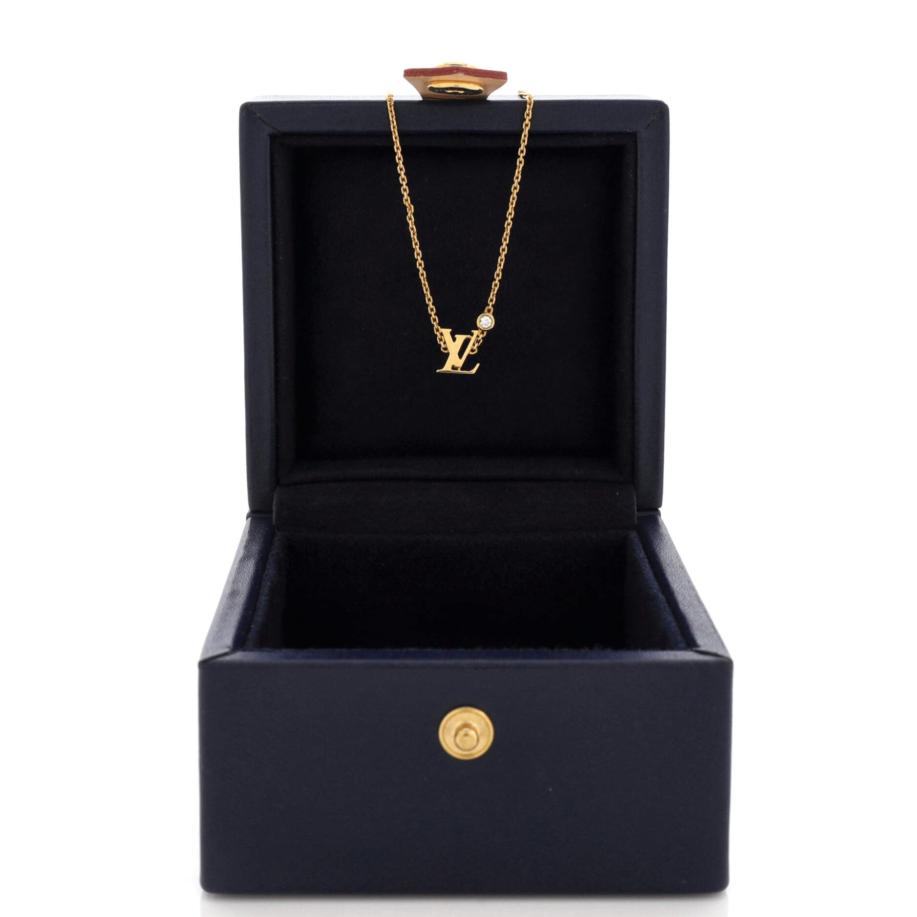 Idylle Blossom LV Pendant Necklace 18K Yellow Gold with Diamond