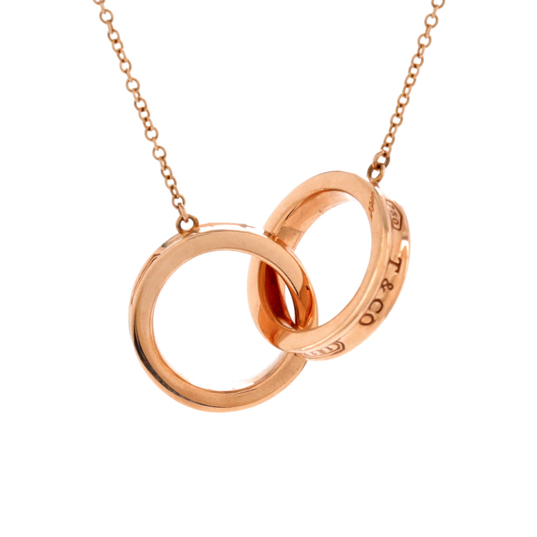 1837 Interlocking Circles Pendant Necklace 18K Rose Gold Small