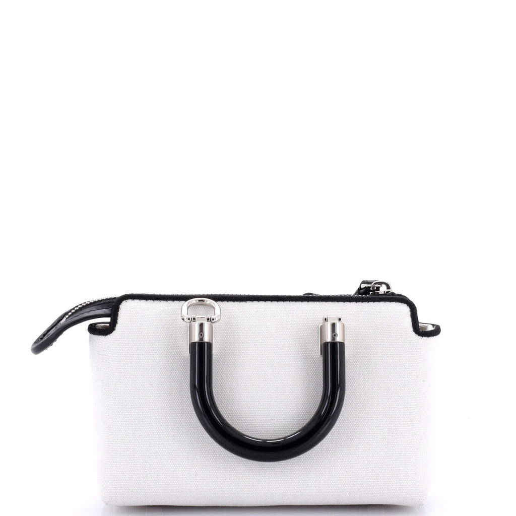 Logo By The Way Top Handle Bag Embroidered Canvas Mini