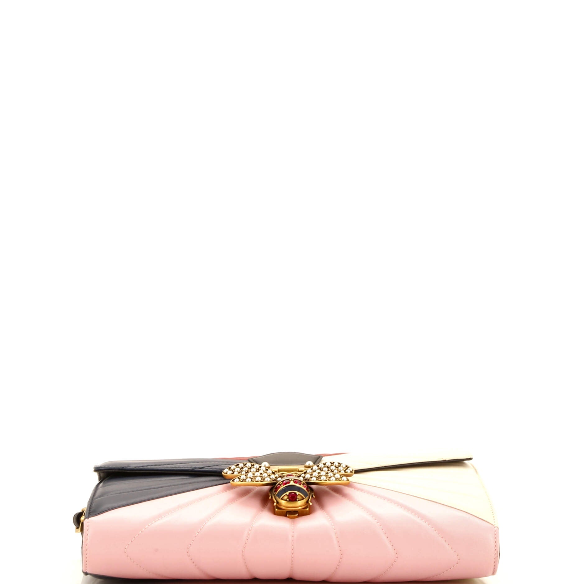 Queen Margaret Clutch Colorblock Leather