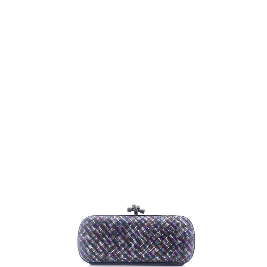 Box Knot Clutch Intrecciato Satin Long