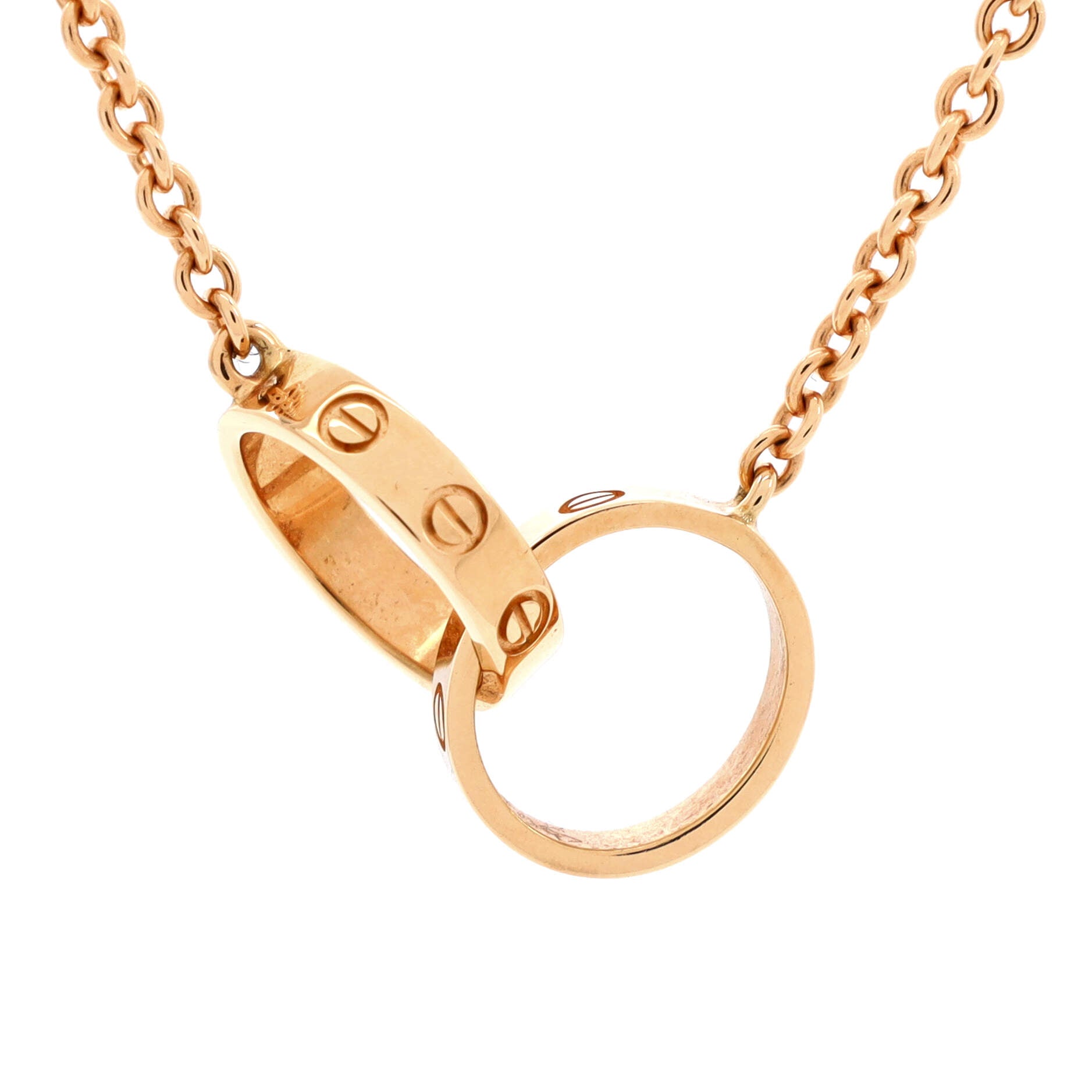 Love Interlocking Necklace 18K Rose Gold