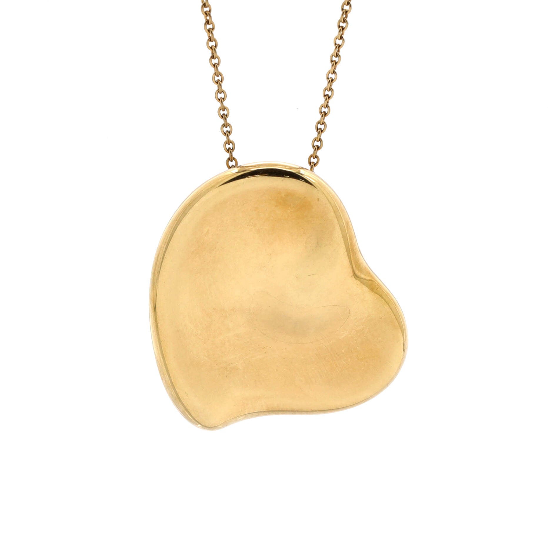 Elsa Peretti Full Heart Necklace 18K Yellow Gold Large