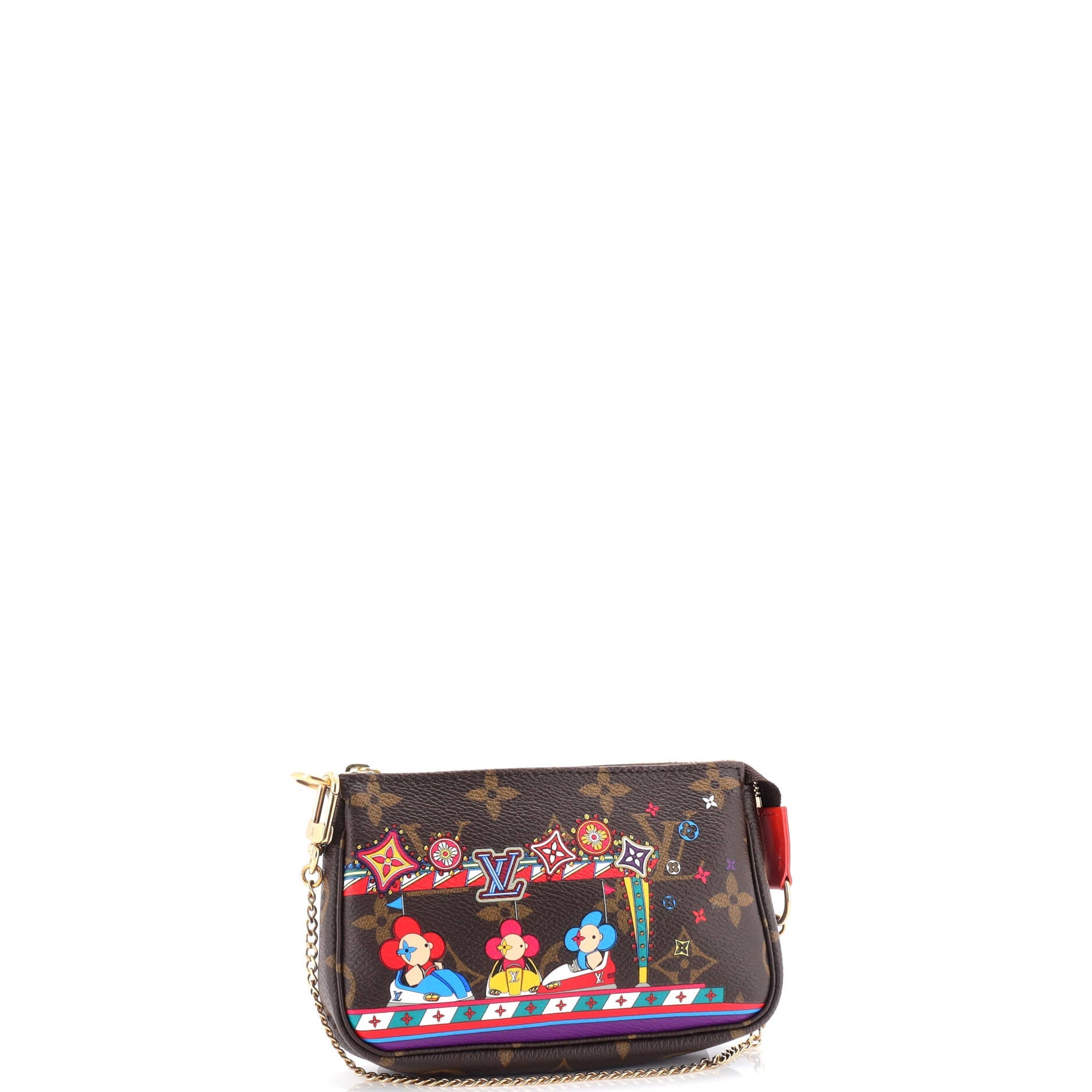 Pochette Accessoires Limited Edition Vivienne Xmas Monogram Canvas Mini