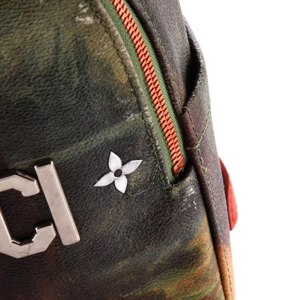 Louis Vuitton Palm Springs Backpack Limited Edition Jeff Koons Da Vinci Print Canvas PM