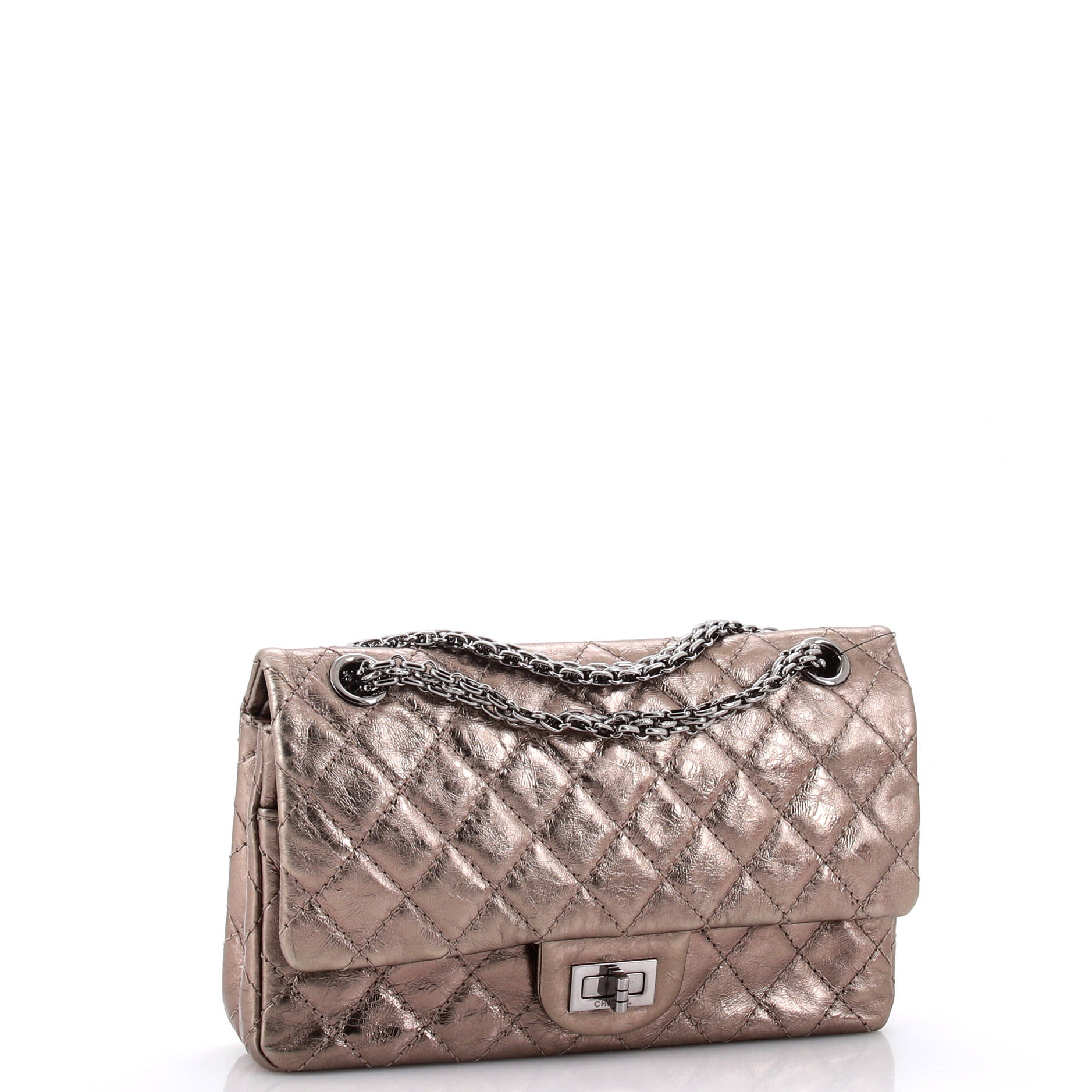 Reissue 2.55 Flap Bag Quilted Metallic Aged Calfskin 225