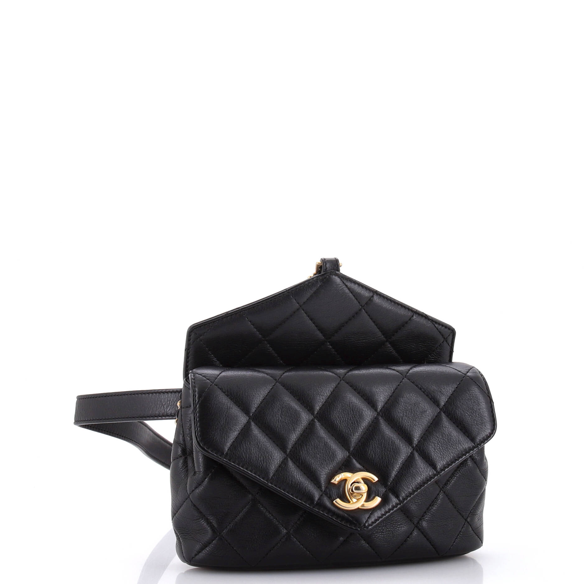 Carry With Chic Chain Flap Waist Bag Quilted Calfskin