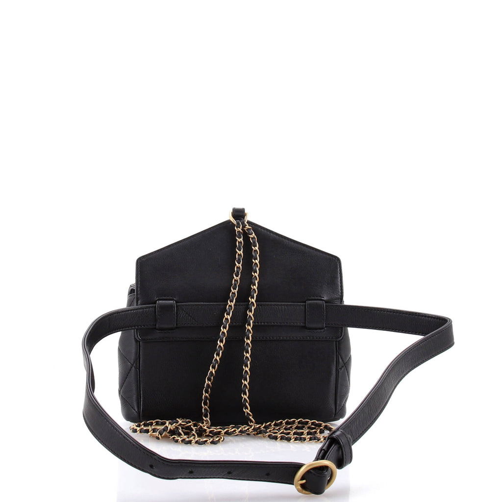 Carry With Chic Chain Flap Waist Bag Quilted Calfskin