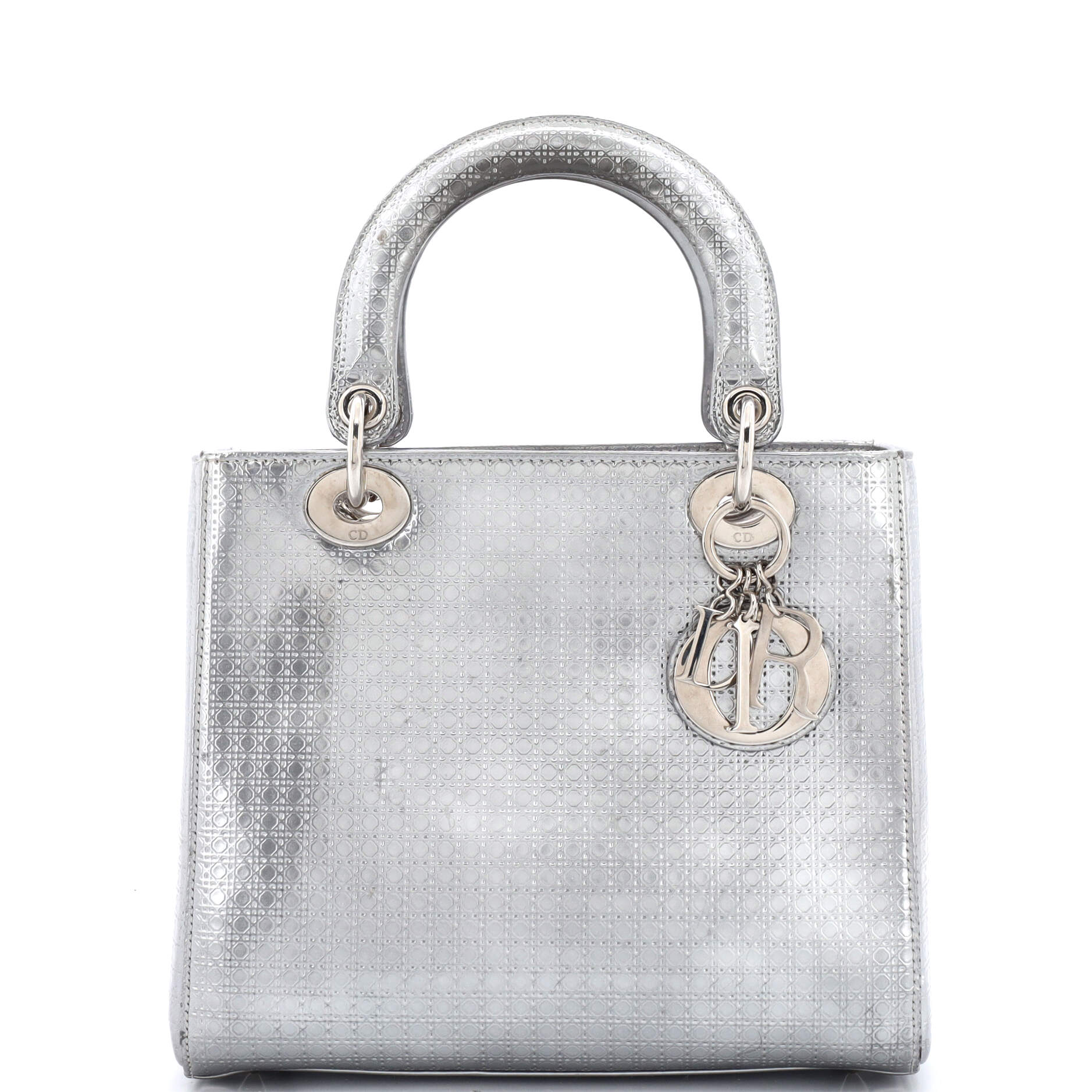 Lady Dior Bag Micro Cannage Metallic Calfskin Medium