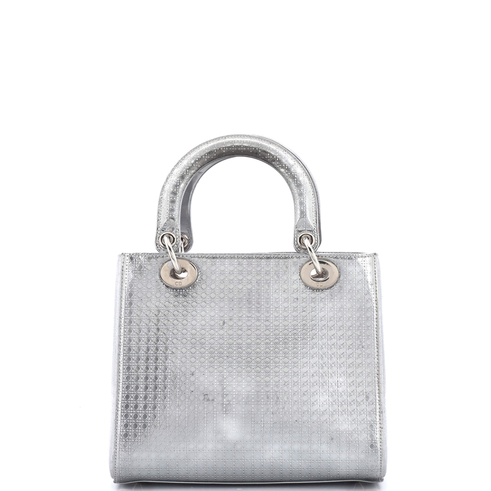 Lady Dior Bag Micro Cannage Metallic Calfskin Medium