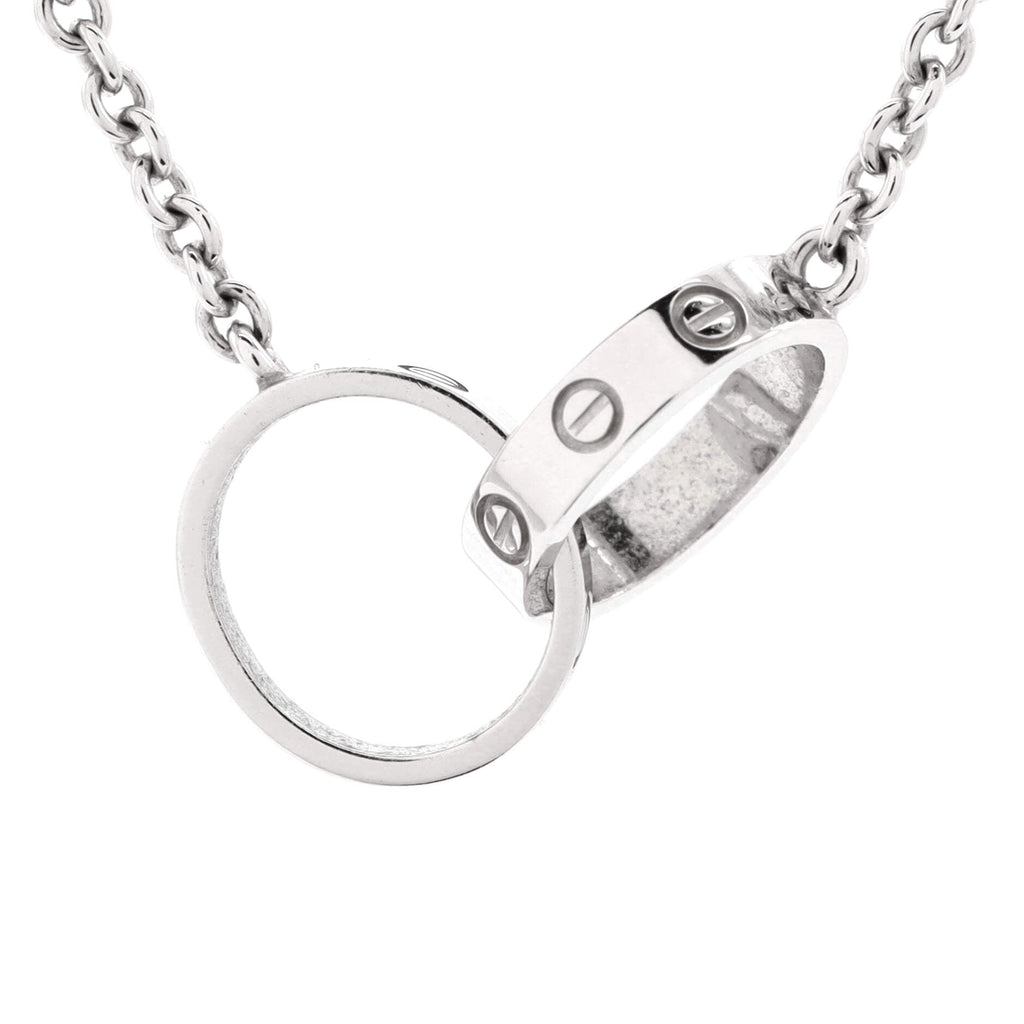 Love Interlocking Necklace 18K White Gold
