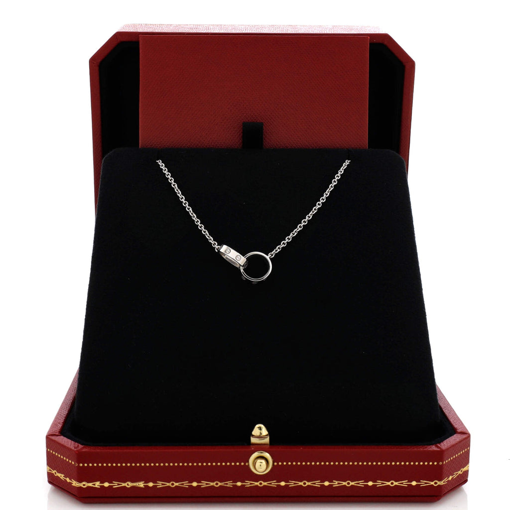 Love Interlocking Necklace 18K White Gold