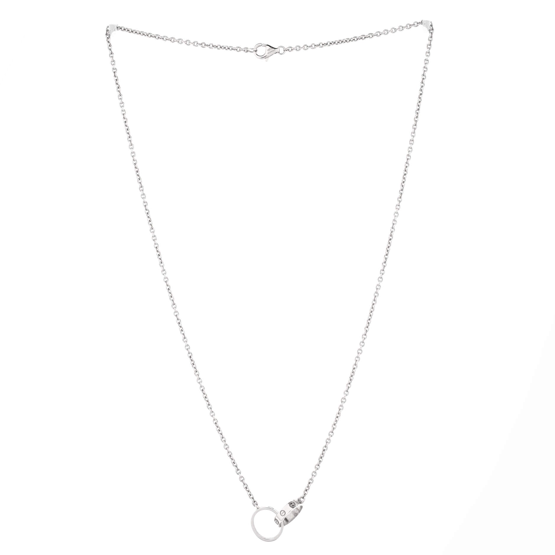 Love Interlocking Necklace 18K White Gold